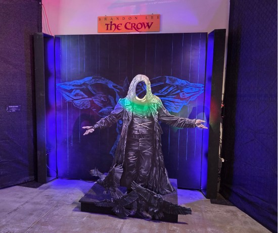 Crow standee with face-hole so we could pretend to be Brandon Lee.