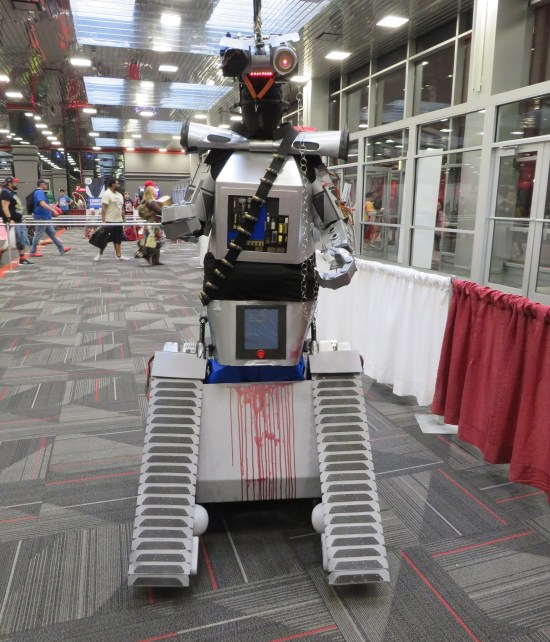 Cosplay of the Number Five robot from the two 1980s "Short Circuit" movies.
