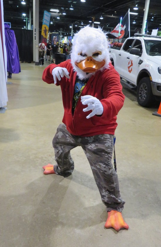 Howard the Duck in martial arts fighting pose.