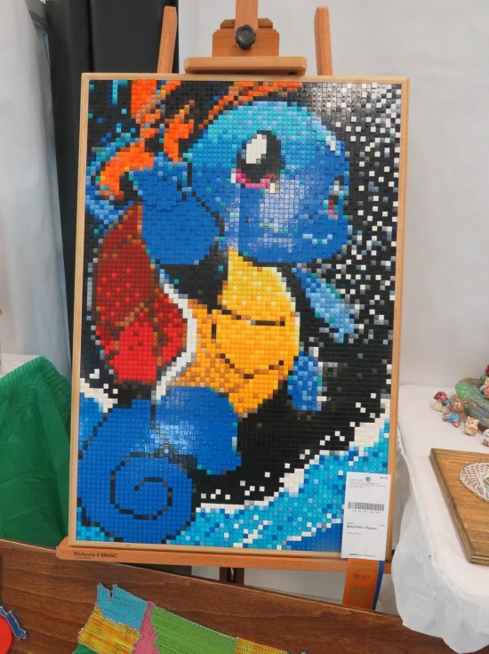 2-D Squirtle painting made of Lego!
