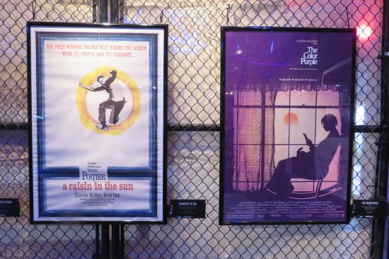 Movie posters for "A Raisin in the Sun" and "The Color Purple".