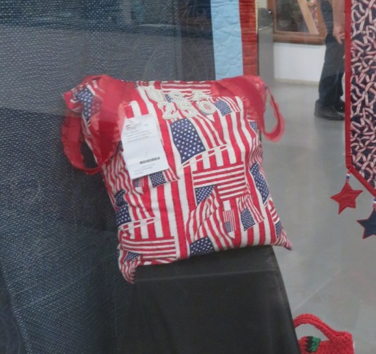 US flag handbag.