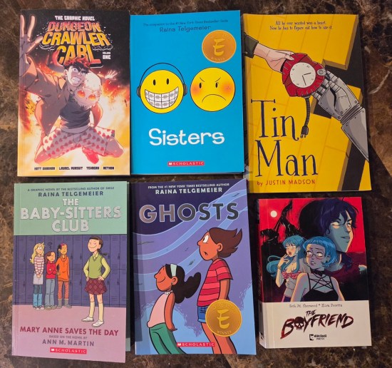 The first six books featured in this entry.