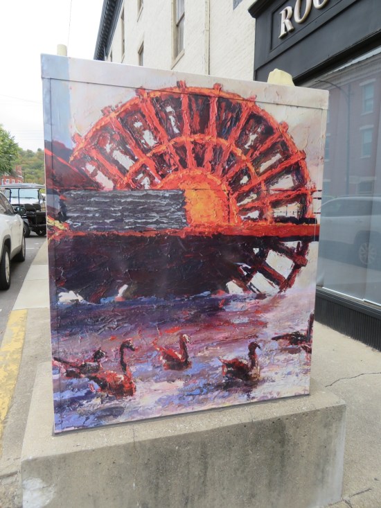 utility box painted with pic of ferry wheel